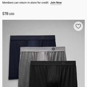 lululemon athletica Men's always in motion Boxer Briefs - 3 pack